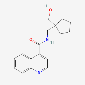 molecular formula C17H20N2O2 B6646582 N-[[1-(hydroxymethyl)cyclopentyl]methyl]quinoline-4-carboxamide 