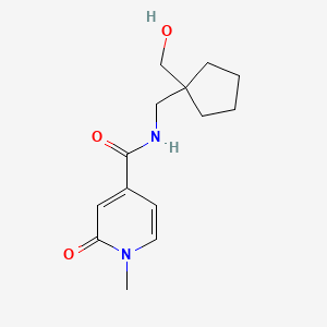 molecular formula C14H20N2O3 B6646584 N-[[1-(hydroxymethyl)cyclopentyl]methyl]-1-methyl-2-oxopyridine-4-carboxamide 