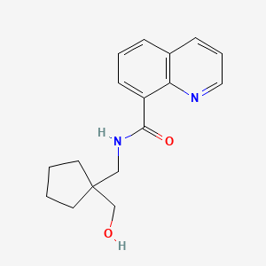 molecular formula C17H20N2O2 B6646591 N-[[1-(hydroxymethyl)cyclopentyl]methyl]quinoline-8-carboxamide 