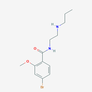 molecular formula C13H19BrN2O2 B6646602 4-bromo-2-methoxy-N-[2-(propylamino)ethyl]benzamide 