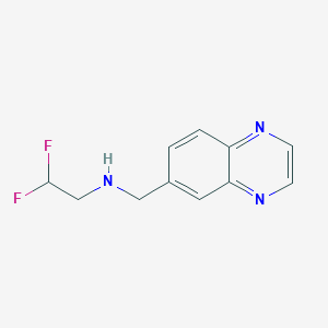 molecular formula C11H11F2N3 B6646623 2,2-difluoro-N-(quinoxalin-6-ylmethyl)ethanamine 