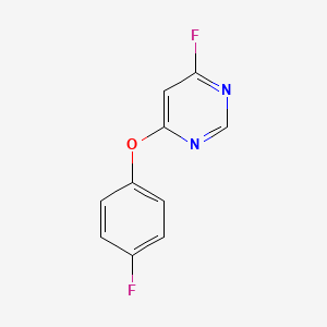 molecular formula C10H6F2N2O B6646626 4-Fluoro-6-(4-fluorophenoxy)pyrimidine 