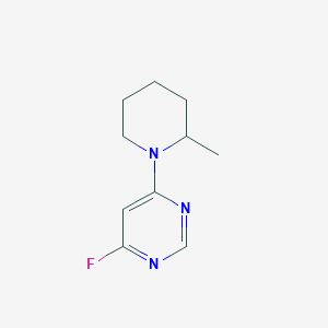 molecular formula C10H14FN3 B6646631 4-Fluoro-6-(2-methylpiperidin-1-yl)pyrimidine 