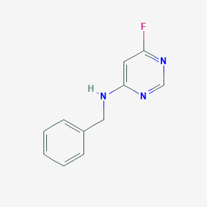 molecular formula C11H10FN3 B6646646 N-benzyl-6-fluoropyrimidin-4-amine 