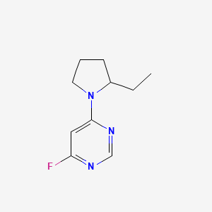 molecular formula C10H14FN3 B6646653 4-(2-Ethylpyrrolidin-1-yl)-6-fluoropyrimidine 