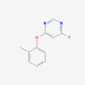 molecular formula C11H9FN2O B6646657 4-Fluoro-6-(2-methylphenoxy)pyrimidine 