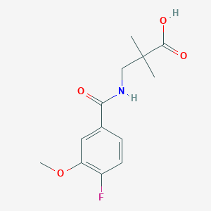 3-[(4-Fluoro-3-methoxybenzoyl)amino]-2,2-dimethylpropanoic acid