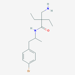 molecular formula C16H25BrN2O B6646755 2-(aminomethyl)-N-[1-(4-bromophenyl)propan-2-yl]-2-ethylbutanamide 