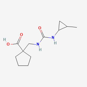 molecular formula C12H20N2O3 B6646781 1-[[(2-Methylcyclopropyl)carbamoylamino]methyl]cyclopentane-1-carboxylic acid 