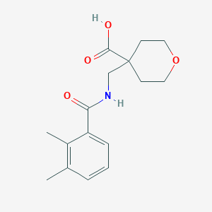 molecular formula C16H21NO4 B6646813 4-[[(2,3-Dimethylbenzoyl)amino]methyl]oxane-4-carboxylic acid 