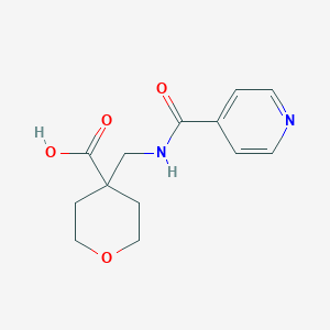 molecular formula C13H16N2O4 B6646889 4-[(Pyridine-4-carbonylamino)methyl]oxane-4-carboxylic acid 