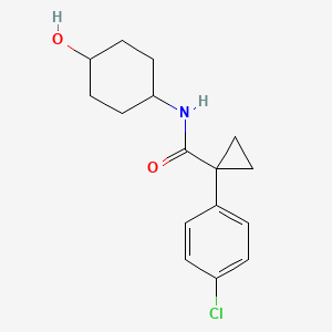 molecular formula C16H20ClNO2 B6646942 1-(4-chlorophenyl)-N-(4-hydroxycyclohexyl)cyclopropane-1-carboxamide 