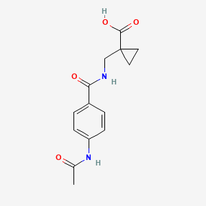 1-[[(4-Acetamidobenzoyl)amino]methyl]cyclopropane-1-carboxylic acid