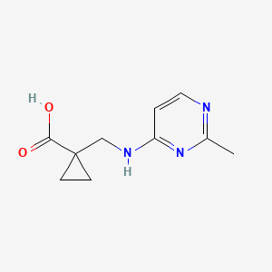 molecular formula C10H13N3O2 B6647029 1-[[(2-Methylpyrimidin-4-yl)amino]methyl]cyclopropane-1-carboxylic acid 