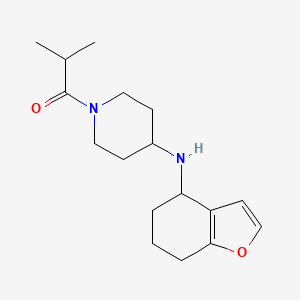 molecular formula C17H26N2O2 B6647074 2-Methyl-1-[4-(4,5,6,7-tetrahydro-1-benzofuran-4-ylamino)piperidin-1-yl]propan-1-one 