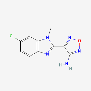 molecular formula C10H8ClN5O B6647094 4-(6-Chloro-1-methylbenzimidazol-2-yl)-1,2,5-oxadiazol-3-amine 