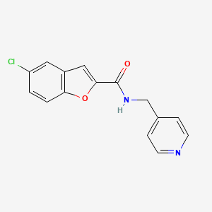 molecular formula C15H11ClN2O2 B6647118 5-chloro-N-(pyridin-4-ylmethyl)-1-benzofuran-2-carboxamide 