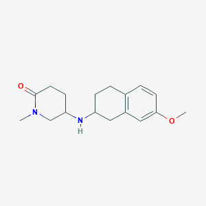 molecular formula C17H24N2O2 B6647126 5-[(7-Methoxy-1,2,3,4-tetrahydronaphthalen-2-yl)amino]-1-methylpiperidin-2-one 