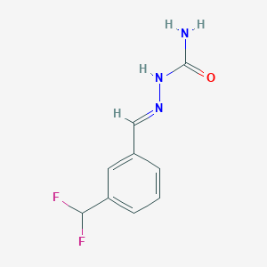 molecular formula C9H9F2N3O B6647142 [(E)-[3-(difluoromethyl)phenyl]methylideneamino]urea 