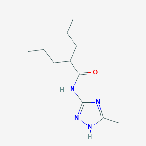 molecular formula C11H20N4O B6647148 N-(5-methyl-1H-1,2,4-triazol-3-yl)-2-propylpentanamide 