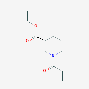 molecular formula C11H17NO3 B6647159 ethyl (3R)-1-prop-2-enoylpiperidine-3-carboxylate 