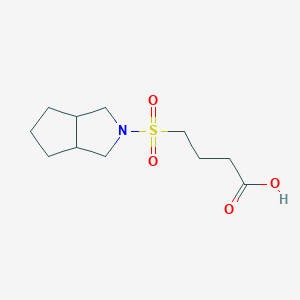 molecular formula C11H19NO4S B6647173 4-(3,3a,4,5,6,6a-hexahydro-1H-cyclopenta[c]pyrrol-2-ylsulfonyl)butanoic acid 