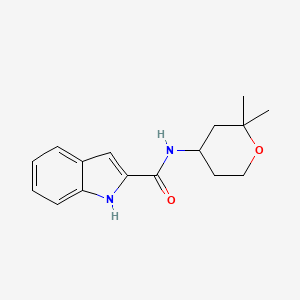 molecular formula C16H20N2O2 B6647191 N-(2,2-dimethyloxan-4-yl)-1H-indole-2-carboxamide 