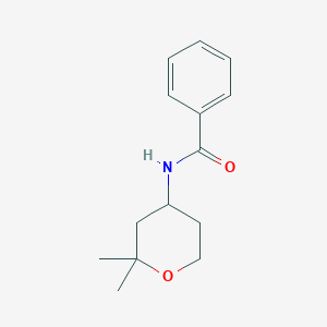 molecular formula C14H19NO2 B6647194 N-(2,2-dimethyloxan-4-yl)benzamide 