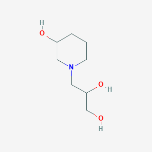 molecular formula C8H17NO3 B6647199 3-(3-Hydroxypiperidin-1-yl)propane-1,2-diol 