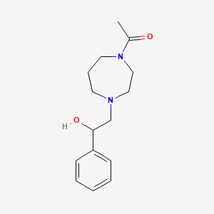 molecular formula C15H22N2O2 B6647206 2-(4-Acetyl-1,4-diazepan-1-yl)-1-phenylethanol, AldrichCPR 