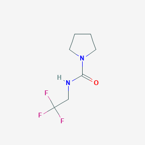 molecular formula C7H11F3N2O B6647212 N-(2,2,2-trifluoroethyl)pyrrolidine-1-carboxamide 