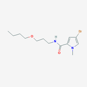 molecular formula C13H21BrN2O2 B6647222 4-bromo-N-(3-butoxypropyl)-1-methylpyrrole-2-carboxamide 