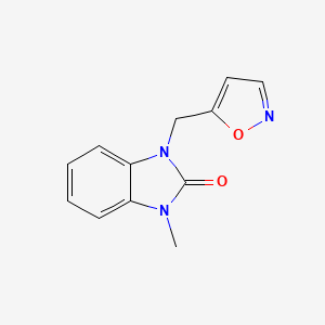molecular formula C12H11N3O2 B6647241 1-Methyl-3-(1,2-oxazol-5-ylmethyl)benzimidazol-2-one 