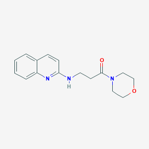 molecular formula C16H19N3O2 B6647247 1-Morpholin-4-yl-3-(quinolin-2-ylamino)propan-1-one 