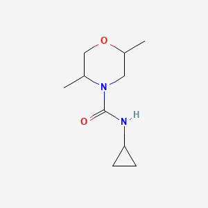 molecular formula C10H18N2O2 B6647263 N-cyclopropyl-2,5-dimethylmorpholine-4-carboxamide 