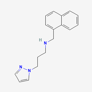 molecular formula C17H19N3 B6647264 N-(naphthalen-1-ylmethyl)-3-pyrazol-1-ylpropan-1-amine 