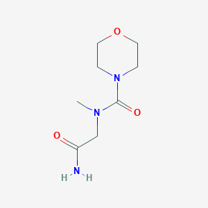 molecular formula C8H15N3O3 B6647307 N-(2-amino-2-oxoethyl)-N-methylmorpholine-4-carboxamide 