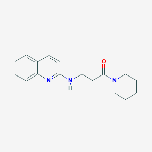 molecular formula C17H21N3O B6647313 1-Piperidin-1-yl-3-(quinolin-2-ylamino)propan-1-one 