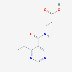 molecular formula C10H13N3O3 B6647353 3-[(4-Ethylpyrimidine-5-carbonyl)amino]propanoic acid 