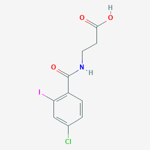 molecular formula C10H9ClINO3 B6647355 3-[(4-Chloro-2-iodobenzoyl)amino]propanoic acid 
