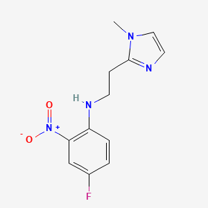 molecular formula C12H13FN4O2 B6647367 4-fluoro-N-[2-(1-methylimidazol-2-yl)ethyl]-2-nitroaniline 
