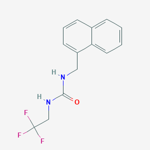 molecular formula C14H13F3N2O B6647374 1-(Naphthalen-1-ylmethyl)-3-(2,2,2-trifluoroethyl)urea 