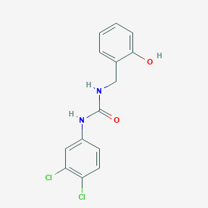 molecular formula C14H12Cl2N2O2 B6647386 1-(3,4-Dichlorophenyl)-3-[(2-hydroxyphenyl)methyl]urea 