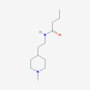 molecular formula C12H24N2O B6647392 N-[2-(1-methylpiperidin-4-yl)ethyl]butanamide 