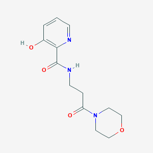 molecular formula C13H17N3O4 B6647397 3-hydroxy-N-(3-morpholin-4-yl-3-oxopropyl)pyridine-2-carboxamide 