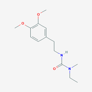 molecular formula C14H22N2O3 B6647404 3-[2-(3,4-Dimethoxyphenyl)ethyl]-1-ethyl-1-methylurea 