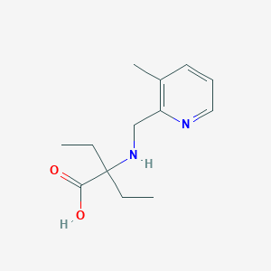 molecular formula C13H20N2O2 B6647466 2-Ethyl-2-[(3-methylpyridin-2-yl)methylamino]butanoic acid 
