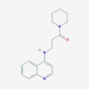 molecular formula C17H21N3O B6647477 1-Piperidin-1-yl-3-(quinolin-4-ylamino)propan-1-one 