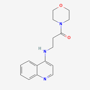 molecular formula C16H19N3O2 B6647486 1-Morpholin-4-yl-3-(quinolin-4-ylamino)propan-1-one 