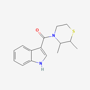 molecular formula C15H18N2OS B6647530 (2,3-dimethylthiomorpholin-4-yl)-(1H-indol-3-yl)methanone 